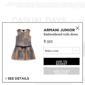 Armani Juniors toddler Dress size 3